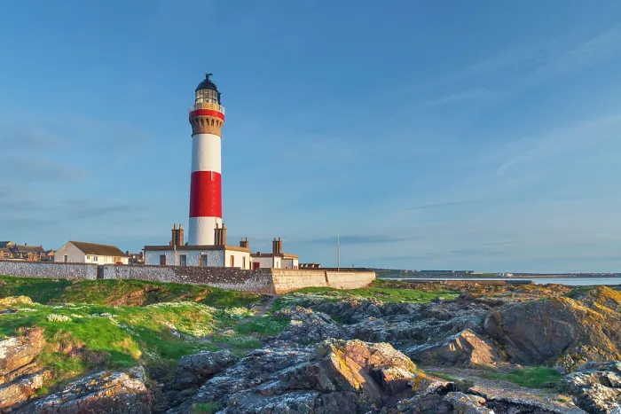 Framed Print : UK, Scotland, Aberdeenshire, Peterhead, Boddam, Buchan Ness Lighthouse