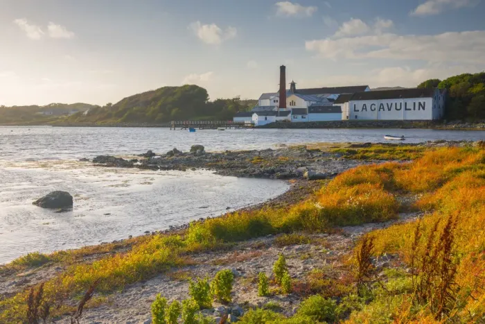 Framed Print : UK, Scotland, Argyll and Bute, Islay, Lagavulin Bay, Lagavulin Whisky Distillery Framed Print : UK, Scotland, Argyll and Bute, Islay, Lagavulin Bay, Lagavulin Whisky Distillery