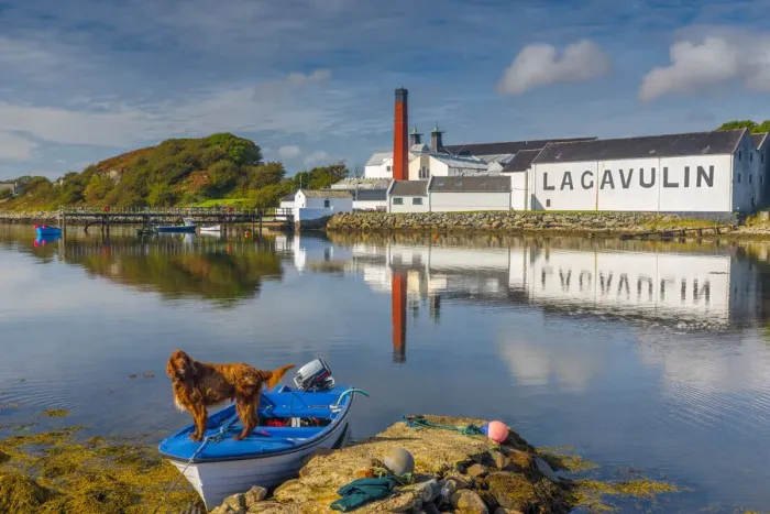 Framed Print : UK, Scotland, Argyll and Bute, Islay, Lagavulin Bay, Lagavulin Whisky Distillery Framed Print : UK, Scotland, Argyll and Bute, Islay, Lagavulin Bay, Lagavulin Whisky Distillery