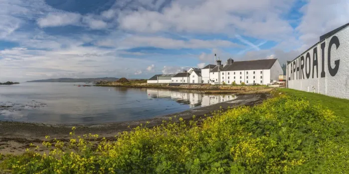 Framed Print : UK, Scotland, Argyll and Bute, Islay, Loch Laphroaig, Laphroaig Whisky Distillery Framed Print : UK, Scotland, Argyll and Bute, Islay, Loch Laphroaig, Laphroaig Whisky Distillery
