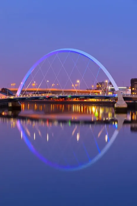 Framed Print : UK, Scotland, Glasgow, River Clyde and the Clyde Arc, nicknamed the Squinty Bridge Framed Print : UK, Scotland, Glasgow, River Clyde and the Clyde Arc, nicknamed the Squinty Bridge