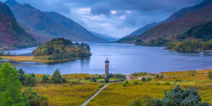 Framed Print : UK, Scotland, Highland, Loch Shiel, Glenfinnan, Glenfinnan Monument to the 1745 landing Framed Print : UK, Scotland, Highland, Loch Shiel, Glenfinnan, Glenfinnan Monument to the 1745 landing