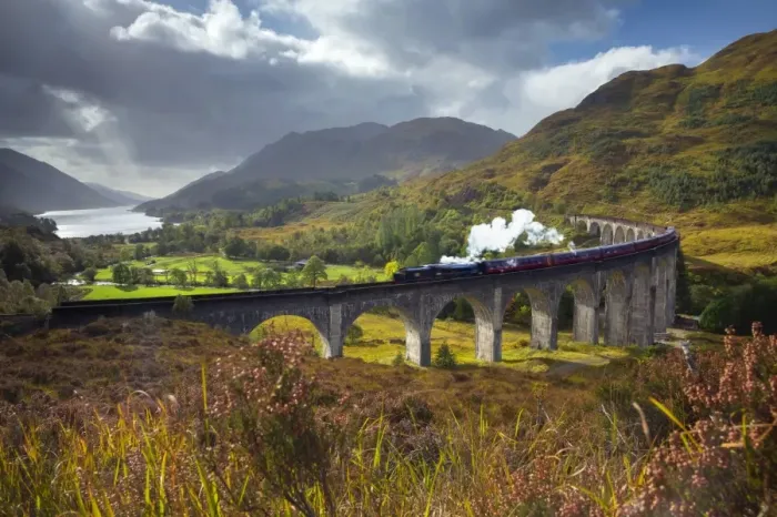 Framed Print : UK, Scotland, Highland, Loch Shiel, Glenfinnan, Glenfinnan Railway Viaduct, part Framed Print : UK, Scotland, Highland, Loch Shiel, Glenfinnan, Glenfinnan Railway Viaduct, part