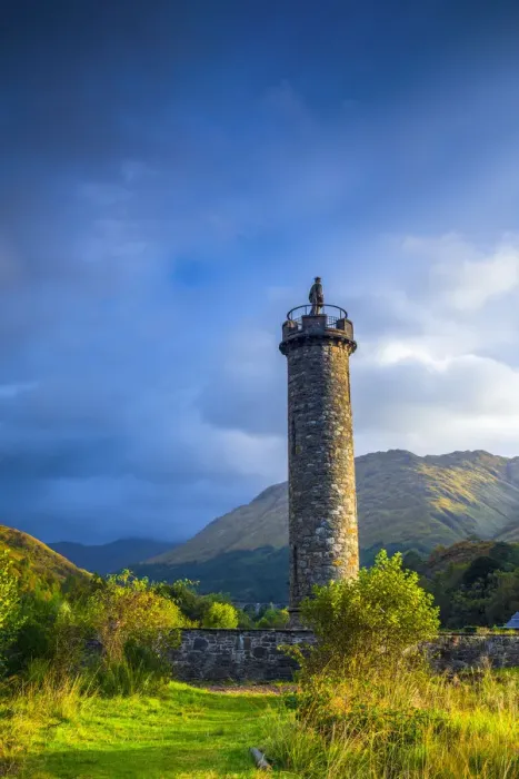 Framed Print : UK, Scotland, Highland, Loch Shiel, Glenfinnan, Glenfinnan Monument to the 1745 landing