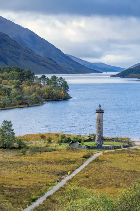 Framed Print : UK, Scotland, Highland, Loch Shiel, Glenfinnan, Glenfinnan Monument to the 1745 landing
