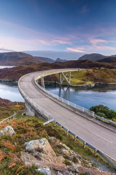 Framed Print : UK, Scotland, Highland, Sutherland, Loch a Chairn Bhain, Kylesku, Kylesku Bridge Framed Print : UK, Scotland, Highland, Sutherland, Loch a Chairn Bhain, Kylesku, Kylesku Bridge
