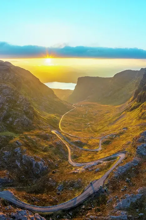 Framed Print : UK, Scotland, Highland, Wester Ross, Applecross, Bealach na Ba or Pass of the Cattle at sunrise, on the North Coast 500 Framed Print : UK, Scotland, Highland, Wester Ross, Applecross, Bealach na Ba or Pass of the Cattle at sunrise, on the North Coast 500