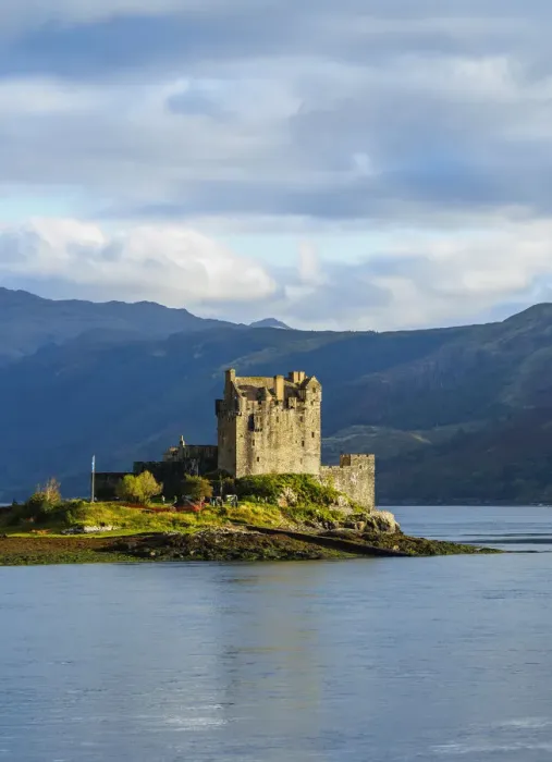 Framed Print : UK, Scotland, Highlands, Dornie, View of the Eilean Donan Castle Framed Print : UK, Scotland, Highlands, Dornie, View of the Eilean Donan Castle