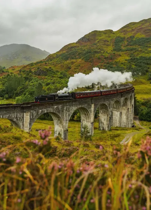 Framed Print : UK, Scotland, Highlands, Jacobite Steam Train crossing the Glenfinnan Viaduct Framed Print : UK, Scotland, Highlands, Jacobite Steam Train crossing the Glenfinnan Viaduct