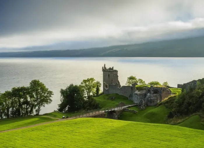 Framed Print : UK, Scotland, Highlands, Urquhart Castle and Loch Ness Framed Print : UK, Scotland, Highlands, Urquhart Castle and Loch Ness