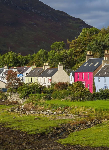 UK, Scotland, Highlands, View of the Dornie Village