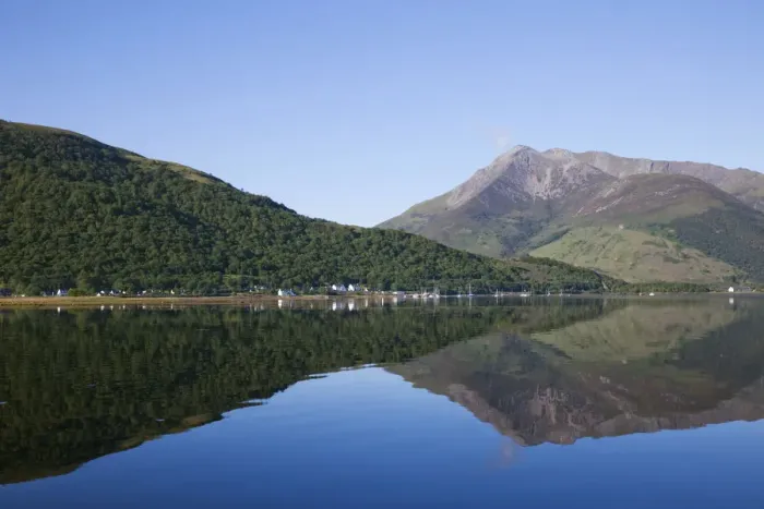 Framed Print : UK, Scotland, Highlands, View of Loch Leven from Glen Coe Village Framed Print : UK, Scotland, Highlands, View of Loch Leven from Glen Coe Village