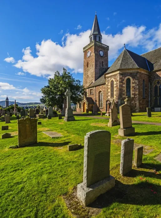 Framed Print : UK, Scotland, Inverness, View of the Old High Church