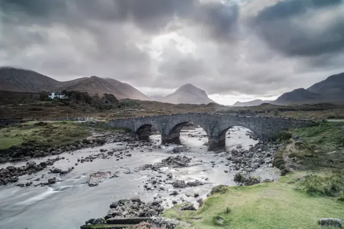 Framed Print : UK, Scotland, Isle of Skye: Old Sligachan Bridge Framed Print : UK, Scotland, Isle of Skye: Old Sligachan Bridge