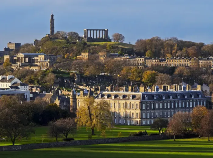 Framed Print : UK, Scotland, Lothian, Edinburgh, View of the Palace of Holyroodhouse and the Calton Hill Framed Print : UK, Scotland, Lothian, Edinburgh, View of the Palace of Holyroodhouse and the Calton Hill