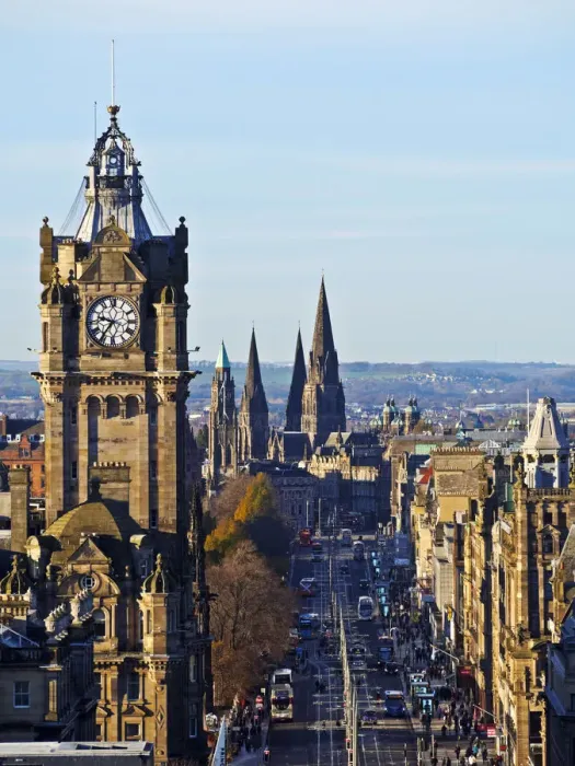 Framed Print : UK, Scotland, Lothian, Edinburgh, Calton Hill, View of the Princes Street with Framed Print : UK, Scotland, Lothian, Edinburgh, Calton Hill, View of the Princes Street with
