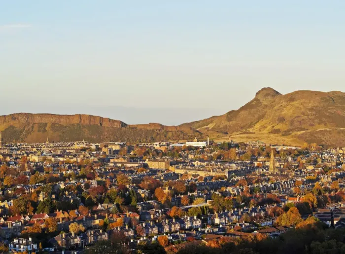 Framed Print : UK, Scotland, Lothian, Edinburgh, Cityscape viewed from the Blackford Hill Framed Print : UK, Scotland, Lothian, Edinburgh, Cityscape viewed from the Blackford Hill