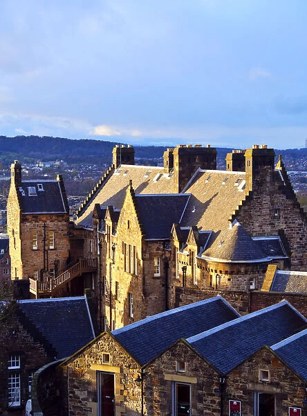 UK, Scotland, Lothian, Edinburgh, View of the Edinburgh Castle