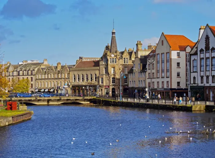 Framed Print : UK, Scotland, Lothian, Edinburgh, View of the Leith Shore from Sandport Place Bridge Framed Print : UK, Scotland, Lothian, Edinburgh, View of the Leith Shore from Sandport Place Bridge