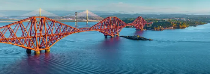 Framed Print : UK, Scotland, Lothian, Edinburgh, Queensferry, Forth Bridge with Forth Road Bridge and Queensferry Crossing Bridge beyond Framed Print : UK, Scotland, Lothian, Edinburgh, Queensferry, Forth Bridge with Forth Road Bridge and Queensferry Crossing Bridge beyond
