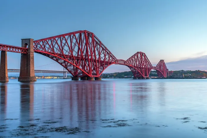 Framed Print : UK, Scotland, Lothian, Near Edinburgh, Queensferry, Forth Bridge over the Firth of Forth, Forth Road Bridge and Queensferry Crossing beyond Framed Print : UK, Scotland, Lothian, Near Edinburgh, Queensferry, Forth Bridge over the Firth of Forth, Forth Road Bridge and Queensferry Crossing beyond