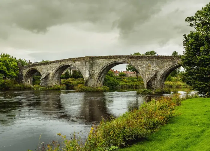 Framed Print : UK, Scotland, Stirling, View of the Old Stirling Bridge Framed Print : UK, Scotland, Stirling, View of the Old Stirling Bridge