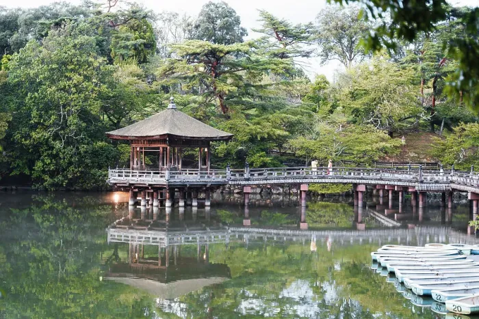 Framed Print : Ukimido pavilion in the evening, Nara Park, Nara, Kansai, Japan