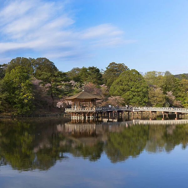 Ukimido pavilion in Nara Park, Nara, Kansai, Japan