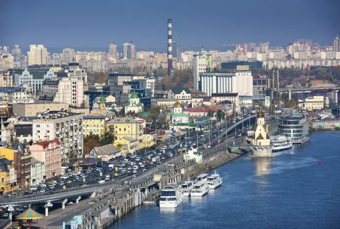 Framed Print : Ukraine, Kyiv, Podil Neighborhood, Right Bank Of The Dnieper River Framed Print : Ukraine, Kyiv, Podil Neighborhood, Right Bank Of The Dnieper River