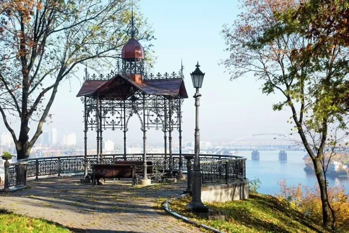 Framed Print : Ukraine, Kyiv, Saint Volodymyr Hill Park, Overlooking The Dnieper River, Sitting Area Framed Print : Ukraine, Kyiv, Saint Volodymyr Hill Park, Overlooking The Dnieper River, Sitting Area