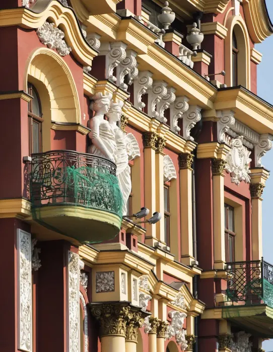 Framed Print : Ukraine, Kyiv, Shevchenkivskyi District, Neighborhood, Neo-Renaissance Style Architecture