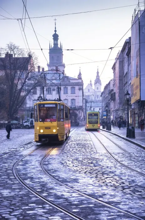 Framed Print : Ukraine, Lviv, Rynok Square, Market Square, Square Was Planned In The Second Half Of