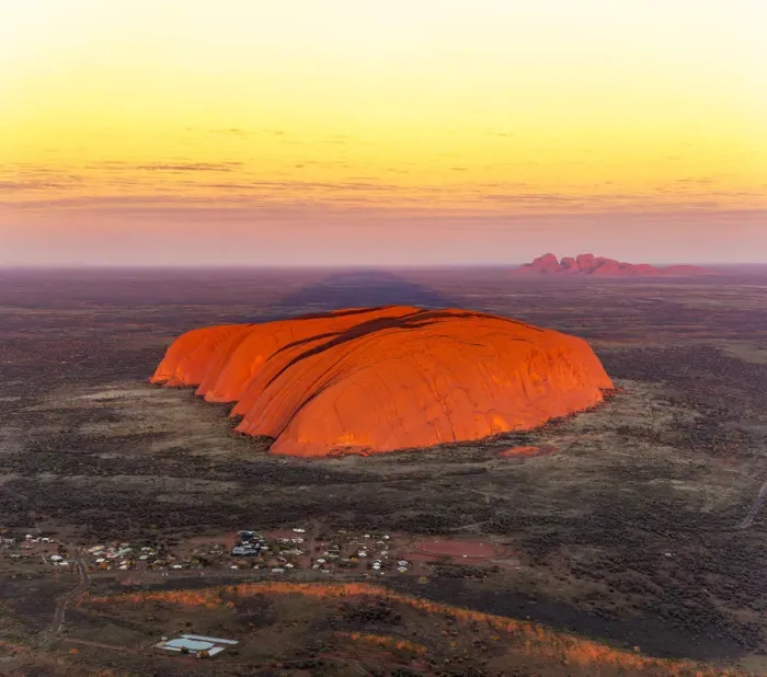 Framed Print : Uluru and Kata Tjuta at sunrise, Aerial view. Northern Territory, Australia Framed Print : Uluru and Kata Tjuta at sunrise, Aerial view. Northern Territory, Australia