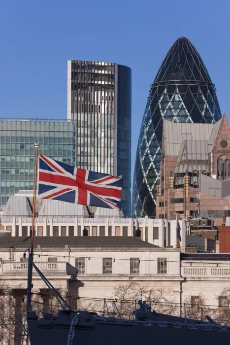 Framed Print : Union Jack flag, Gherkin building, City of London, London, England, UK Framed Print : Union Jack flag, Gherkin building, City of London, London, England, UK