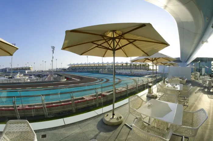 Framed Print : United Arab Emirates, Abu Dhabi, Yas Island, The Yas Hotel and Yas Marina Grand Prix Framed Print : United Arab Emirates, Abu Dhabi, Yas Island, The Yas Hotel and Yas Marina Grand Prix