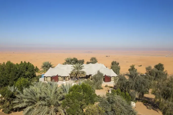 Framed Print : United Arab Emirates, Abu Dhabi, Al Ain, Remah Desert, Luxury villas at Telal Resort Framed Print : United Arab Emirates, Abu Dhabi, Al Ain, Remah Desert, Luxury villas at Telal Resort