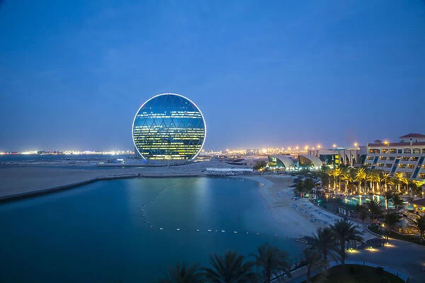 United Arab Emirates, Abu Dhabi, Al Raha, View of Aldar Headquarters - the first circular