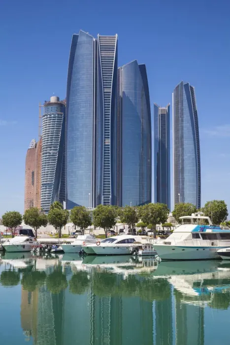 Framed Print : United Arab Emirates, Abu Dhabi, Etihad Towers Framed Print : United Arab Emirates, Abu Dhabi, Etihad Towers