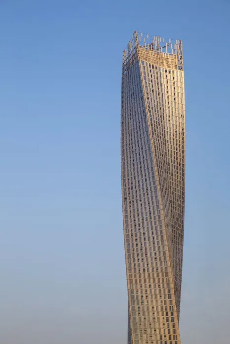 Framed Print : United Arab Emirates, Dubai, Dubai marina, Cayan Tower, known as Infinity Tower before Framed Print : United Arab Emirates, Dubai, Dubai marina, Cayan Tower, known as Infinity Tower before