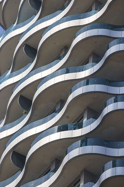 United Arab Emirates, Dubai, Dubai marina, Close up of a residential building