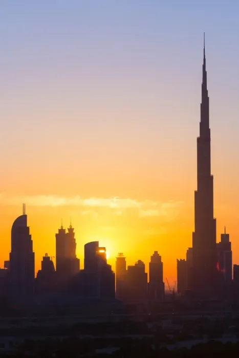 Framed Print : United Arab Emirates, Dubai, elevated view of the new Dubai skyline, the Burj Khalifa Framed Print : United Arab Emirates, Dubai, elevated view of the new Dubai skyline, the Burj Khalifa