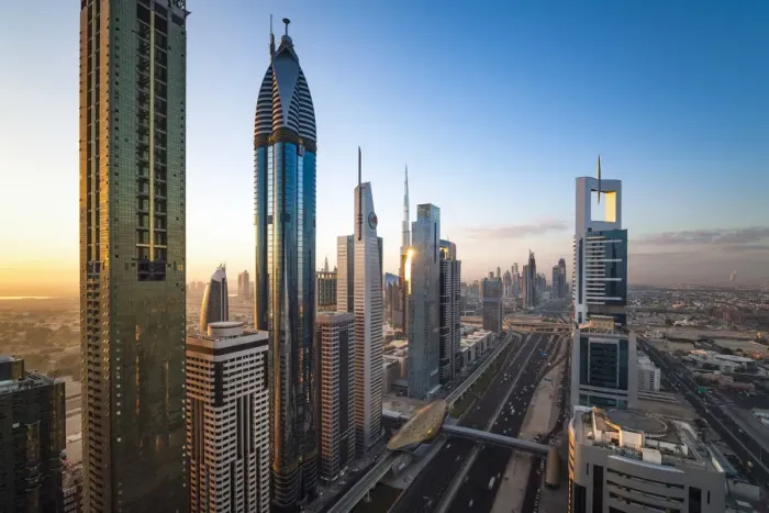 Framed Print : United Arab Emirates, Dubai, Sheikh Zayed Rd, traffic and new high rise buildings Framed Print : United Arab Emirates, Dubai, Sheikh Zayed Rd, traffic and new high rise buildings