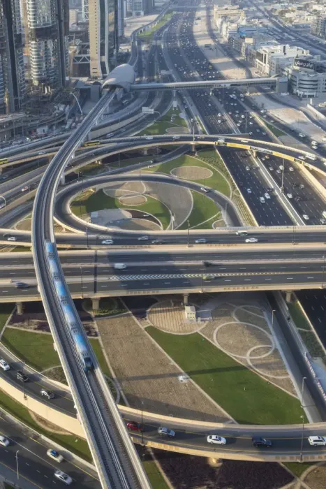 Framed Print : United Arab Emirates, Dubai, Sheikh Zayed Road and Financial Centre Road Interchange Framed Print : United Arab Emirates, Dubai, Sheikh Zayed Road and Financial Centre Road Interchange
