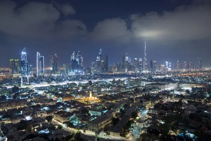 Framed Print : United Arab Emirates, Dubai, skyline of modern skyscrapers including the Burj Khalifa Framed Print : United Arab Emirates, Dubai, skyline of modern skyscrapers including the Burj Khalifa