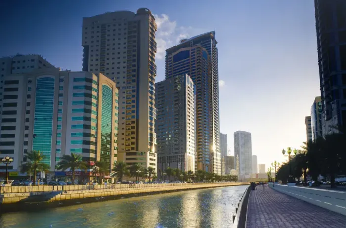 Framed Print : United Arab Emirates, Sharjah, Al Qasba Canal Framed Print : United Arab Emirates, Sharjah, Al Qasba Canal