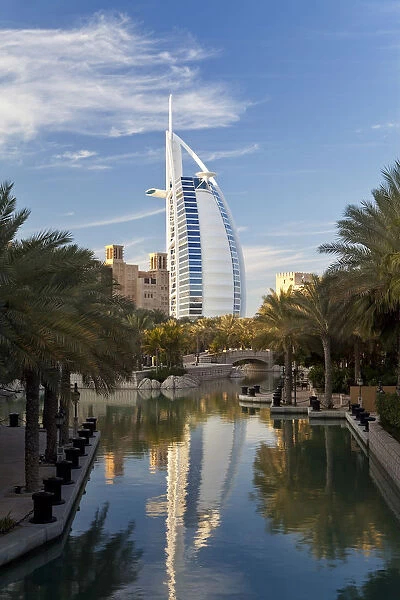 United Arab Emirates (UAE), Dubai, The Burj Dubai Hotel viewed from the luxury resort