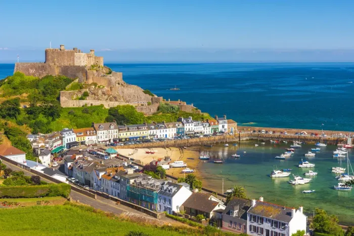 Framed Print : United KIngdom, Channel Islands, Gorey, Mont Orgueil Castle or Gorey Castle Framed Print : United KIngdom, Channel Islands, Gorey, Mont Orgueil Castle or Gorey Castle