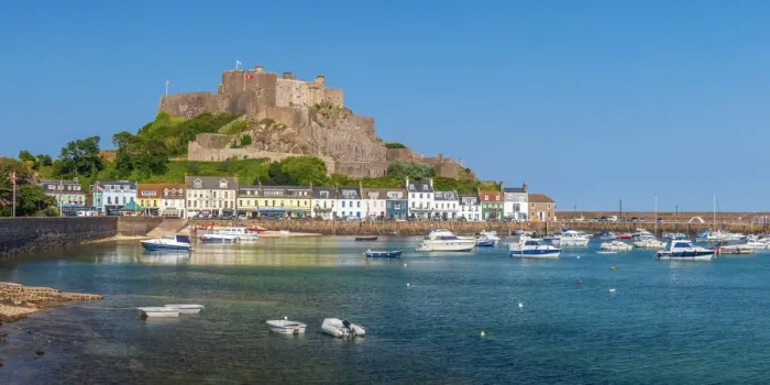 Framed Print : United KIngdom, Channel Islands, Gorey, Mont Orgueil Castle or Gorey Castle Framed Print : United KIngdom, Channel Islands, Gorey, Mont Orgueil Castle or Gorey Castle