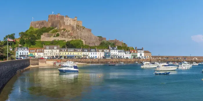 Framed Print : United KIngdom, Channel Islands, Gorey, Mont Orgueil Castle or Gorey Castle Framed Print : United KIngdom, Channel Islands, Gorey, Mont Orgueil Castle or Gorey Castle