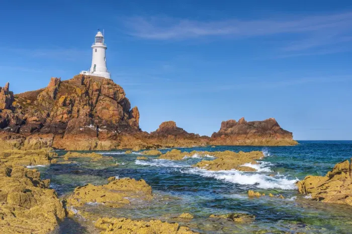 Framed Print : United Kingdom, Channel Islands, Jersey, Corbiere Lighthouse Framed Print : United Kingdom, Channel Islands, Jersey, Corbiere Lighthouse